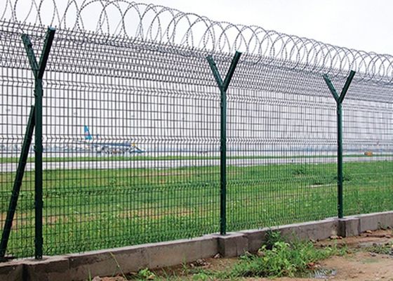 6ft X 9ft Y Post Airport Security Fencing Roestvrij staal