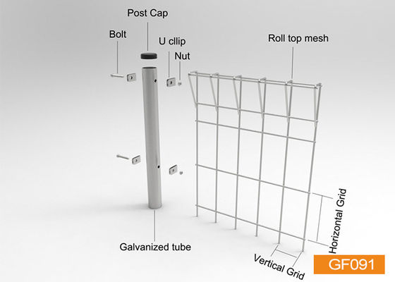 kwaliteit  Roll Top Welded Wire Garden Fence Fabriek