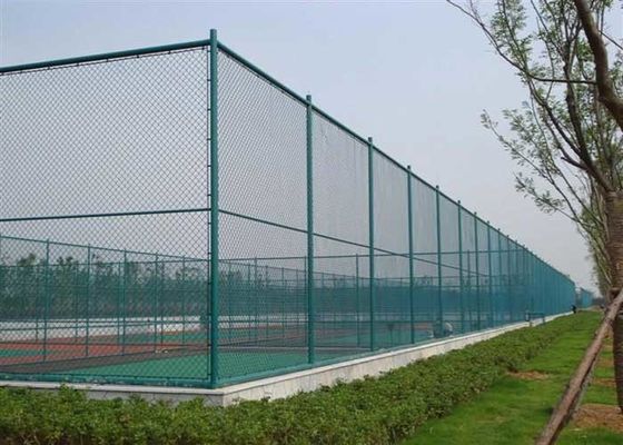 kwaliteit  ISO14001 PVC Coated Wire Mesh Diamond Chain Link Fence Fabriek