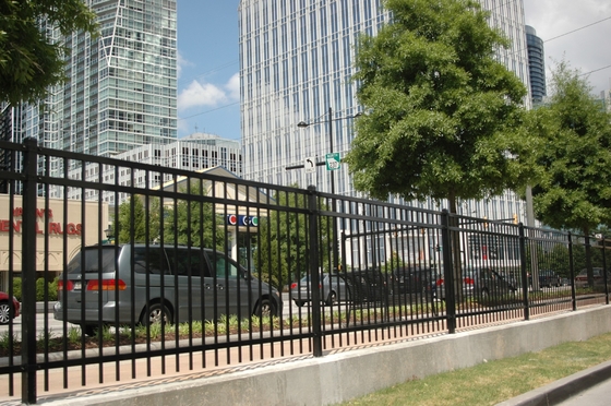 Voortuin Steel Picket Fencing Panels Rail 25*25mm of 40*40mm Blauw Wit Zwart Groen