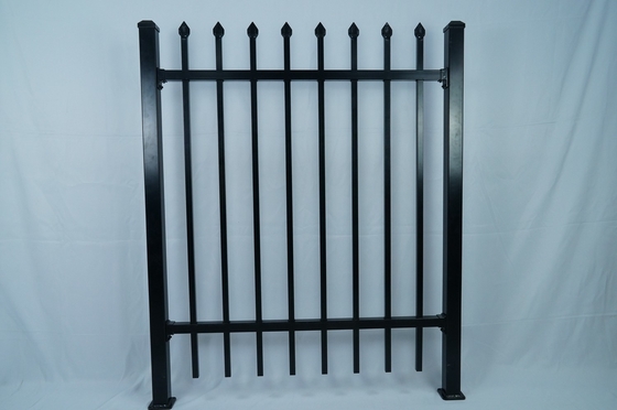 Voortuin Steel Picket Fencing Panels Rail 25*25mm of 40*40mm Blauw Wit Zwart Groen