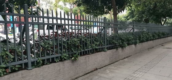 Voortuin Steel Picket Fencing Panels Rail 25*25mm of 40*40mm Blauw Wit Zwart Groen