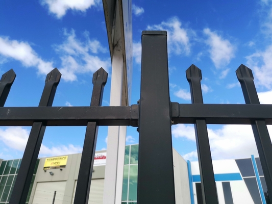 Voortuin Steel Picket Fencing Panels Rail 25*25mm of 40*40mm Blauw Wit Zwart Groen