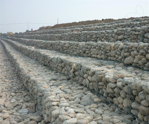 Geweven 1-6 mm Gabion hek systeem Anti-corrosie