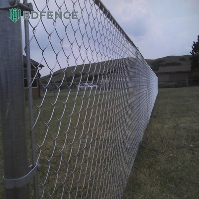 8 ft Chain Link hek PVC bedekt Zwart Vinyl Cyclone Iron Wire Mesh Metalen hek Voor Outdoor tuin hekpaneel