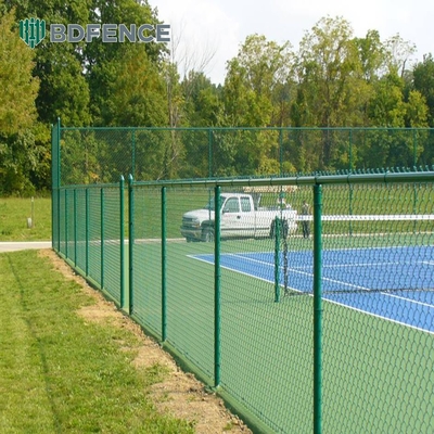 8 voet PVC bedekte ketenheining hek rechtstreeks 4m-50m lengte ronde paal