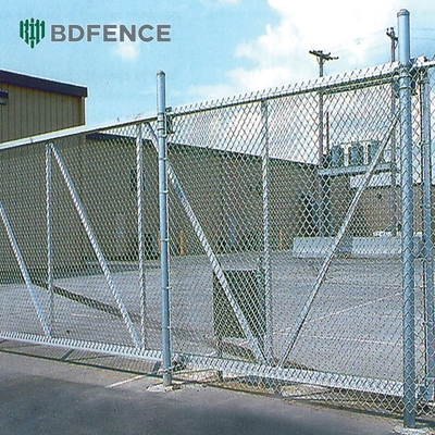 8 voet PVC bedekte ketenheining hek rechtstreeks 4m-50m lengte ronde paal