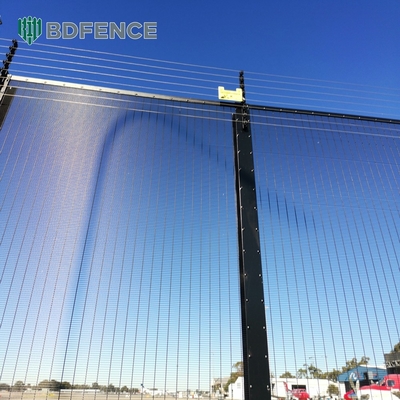 Gegalvaniseerde Clearvu Hoge beveiliging 358 Anti Klim hek Plastic bedekt met metaal gevangenis mesh Clear Vu View hek Geen klim