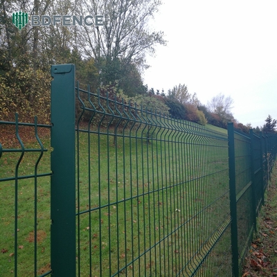 Home Buitenbeveiliging Gekrompen Gelast Draad hek 3D Gekrompen Gelast PVC Tuin hek