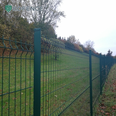 Home Buitenbeveiliging Gekrompen Gelast Draad hek 3D Gekrompen Gelast PVC Tuin hek