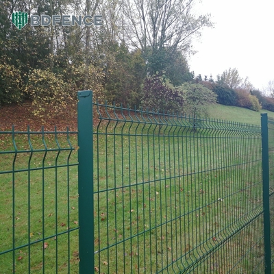 Home Buitenbeveiliging Gekrompen Gelast Draad hek 3D Gekrompen Gelast PVC Tuin hek