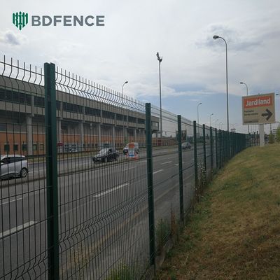 Hoogwaardig gegalvaniseerd stalen metalen PVC-gecoat 3D v-buigend gebogen tuin gelast gaas paneel