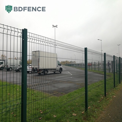Draad Dia 5mm Metal Mesh Zaan RAL 6005 Groen Poeder Gecoat 3D Zaan Panel Driehoek Buigzaan Voor bouwplaats