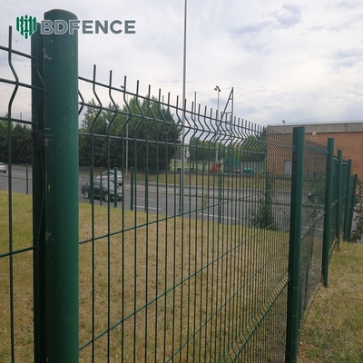 Draad Dia 5mm Metal Mesh Zaan RAL 6005 Groen Poeder Gecoat 3D Zaan Panel Driehoek Buigzaan Voor bouwplaats