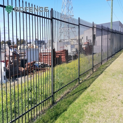 6Ftx8Ft Tuin Zwarte metaal hekken Roestvast gegalvaniseerd stalen hek
