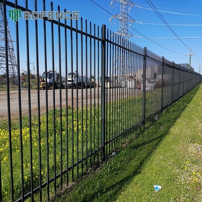 6Ftx8Ft Tuin Zwarte metaal hekken Roestvast gegalvaniseerd stalen hek
