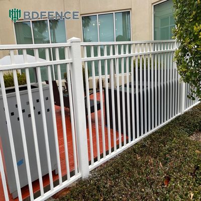 Aanpasbare moderne aluminium buisvormige stalen leuningen - milieuvriendelijke waterbestendige anti-diefstal beveiligingshekken met poedercoating