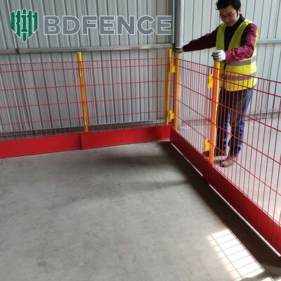 1.5m Height Edge Fall Protection With Toe Board Housed Steel Edge Barriers Fence Used for Construction Engineering