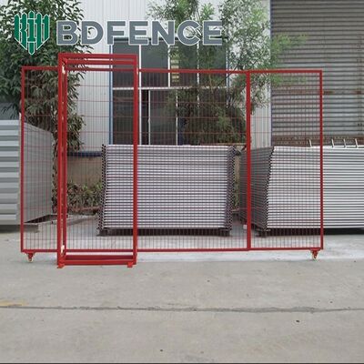 Verwijderbaar Outdoor Draagbaar Hot Dip Galvanized Steel Welded Wire Mesh 6X10FT Ca Temp Fence Panels Event Constructie Site Canada Tijdelijk hek met poort