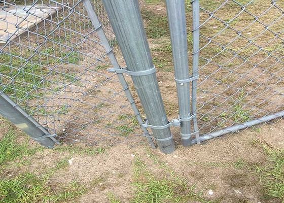Draagbare Laag Koolstofstaaldraad Diamond Chain Link Fence