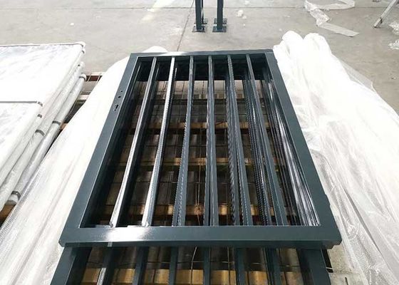 Tuin Decoratie 2m Stalen hek Deur met dubbele poort Hittebehandeld Hout PVC Frame Gesweisd Draad Maas 3D gebogen Model Se