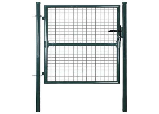 Tuin Decoratie 2m Stalen hek Deur met dubbele poort Hittebehandeld Hout PVC Frame Gesweisd Draad Maas 3D gebogen Model Se