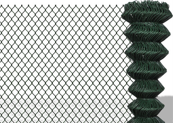 Ral 6005 Groen Plastiek Met een laag bedekt Diamond Mesh Fencing 50*50mm 6feet-Hoogte