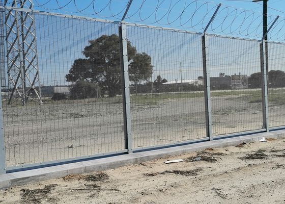 Hoge beveiliging Clear View Clearvu hek 358 Anti Klim hek voor Australië markt Clamp Bar 40 x 5mm M8 Cup Square