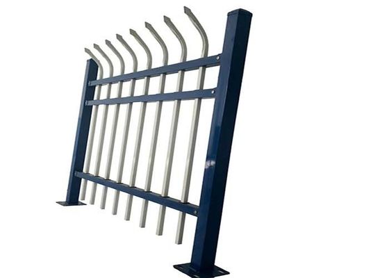 Modern Zwart Tuin Zink Post Vierkante Tube Panels Gemaakt IJzer Staal hek Met 7ft Breedte