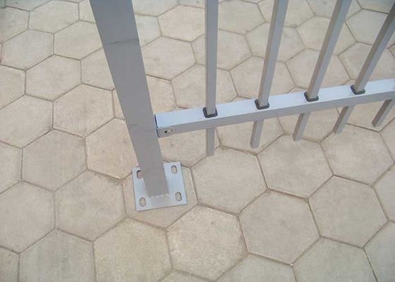 Modern Zwart Tuin Zink Post Vierkante Tube Panels Gemaakt IJzer Staal hek Met 7ft Breedte