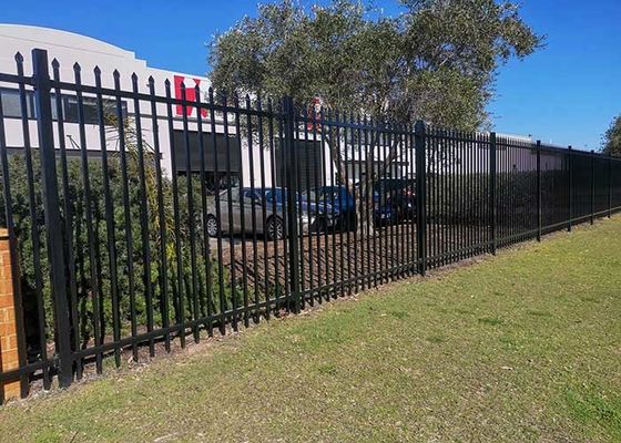 Modern Zwart Tuin Zink Post Vierkante Tube Panels Gemaakt IJzer Staal hek Met 7ft Breedte