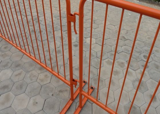 1.8 mm dikte metaal staal draagbare verkeersveiligheid voetgangers tijdelijke druktebestrijdingsbarricades voor verkeerscontrole