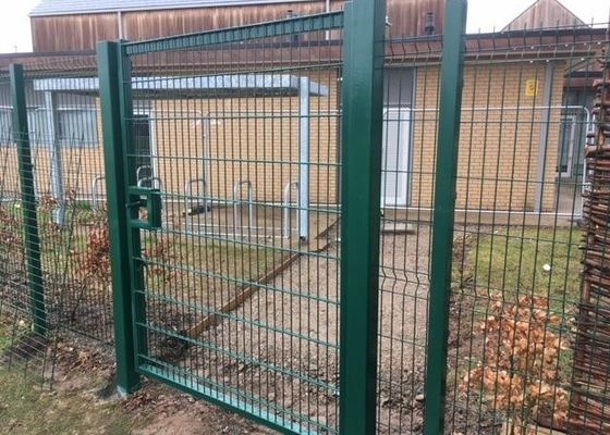 HGMT om Post 3D Mesh Metal Garden Fence Gate