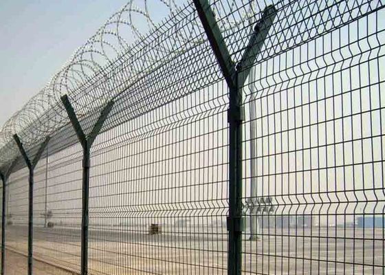 Y vormde Post 1030mm de Veiligheidsomheining With Barbed Wire van de Hoogteluchthaven