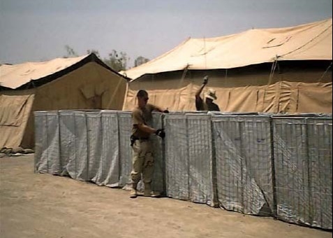 80x80mm Opvouwbare Hesco de Muurdraad Mesh Container Fencing Galvanized van de Barrièreontploffing
