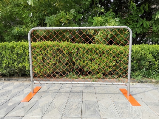 Pvc-Controle van de de Voetenmenigte van Mesh Temporary Event Fence Metal van de Kettingsverbinding de Vlakke